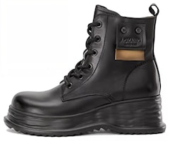 (Women) Aokang Leather Mid-Calf Martin Boots 'Black' 1224913070 (Women) Aokang Leather Mid-Calf Martin Boots 'Black' 1224913070
