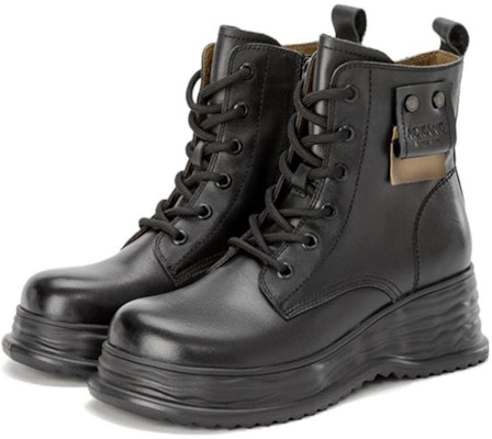 (Women) Aokang Leather Mid-Calf Martin Boots 'Black' 1224913070 Shop (Women) Aokang Leather Mid-Calf Martin Boots 'Black' 1224913070