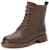 (W) But Martin Mid-Calf Kulit Aokang 'Coklat Berbulu' 1224013017