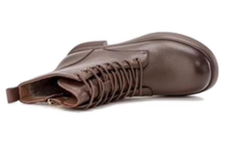 Lookbook (W) Botas Martin de Media Caña de Cuero Aokang 'Forradas en Fleece Marrón' 1224013017