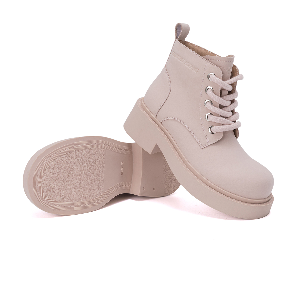 (W) Aokang Leather Mid-Calf Martin Boots 'Sweet Cool Strap Fashion' 圖 15