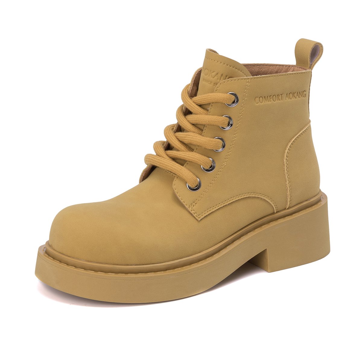 (W) Aokang Leather Mid-Calf Martin Boots 'Sweet Cool Strap Fashion' 圖 2