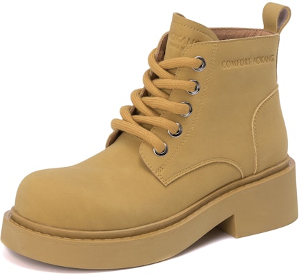 (Women) Aokang Leather Mid-Calf Martin Boots 'Sweet Cool Strap Fashion' 1234913012 Order (Women) Aokang Leather Mid-Calf Martin Boots 'Sweet Cool Strap Fashion' 1234913012