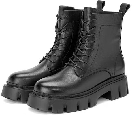 (Women) Aokang Leather Mid-Heel Lace-Up Ankle Boots 'Black' 1224013008 Lookbook (Women) Aokang Leather Mid-Heel Lace-Up Ankle Boots 'Black' 1224013008