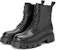 (W) But Hitam Aokang Leather Mid-Heel Lace-Up Ankle Boots 1224013008