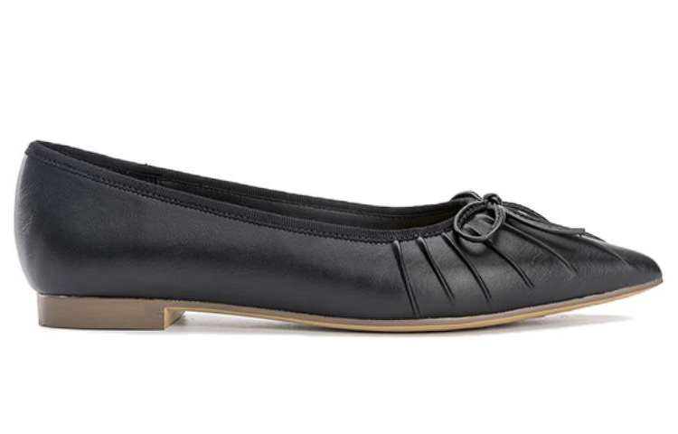 Order (W) 奥康黑色休闲款尖头皮鞋 1234111038