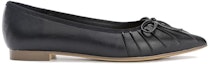 Order (Women) Aokang Leather Pointed-Toe Slip-On 'Black Casual' 1234111038