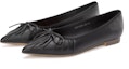 Lookbook (Women) Aokang Leather Pointed-Toe Slip-On 'Black Casual' 1234111038