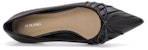 (Women) Aokang Leather Pointed-Toe Slip-On 'Black Casual' 1234111038