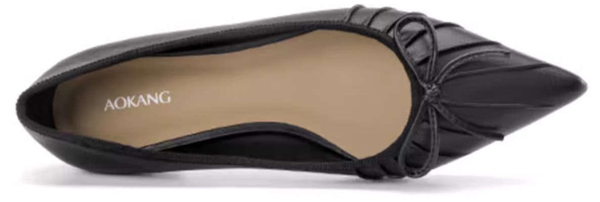 (Women) Aokang Leather Pointed-Toe Slip-On 'Black Casual' 1234111038 Shop (Women) Aokang Leather Pointed-Toe Slip-On 'Black Casual' 1234111038