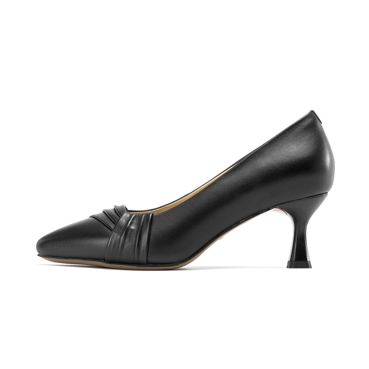 (Women) Aokang Leather Pointed Toe 'Professional Low-Cut High Heels' 1234211096