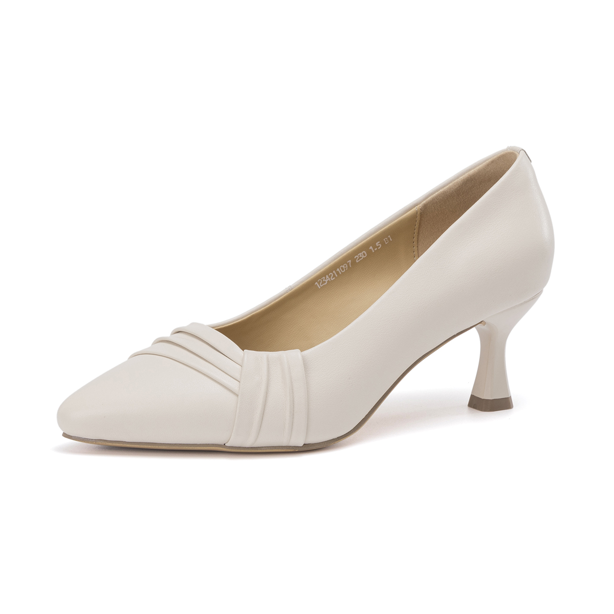 Sizing (Women) Aokang Leather Pointed Toe 'Professional Low-Cut High Heels' 1234211096