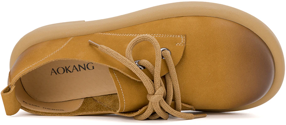 (W) AOKANG レトロ革靴 (イエロー) 1234321017 Shop (W) AOKANG レトロ革靴 (イエロー) 1234321017