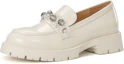 Order (W) Aokang Zapato de Cuero Punta Redonda 'Estilo Británico Beige Casual' 1224414046