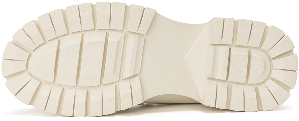(W) Aokang Zapato de Cuero Punta Redonda 'Estilo Británico Beige Casual' 1224414046 Purchase (W) Aokang Zapato de Cuero Punta Redonda 'Estilo Británico Beige Casual' 1224414046