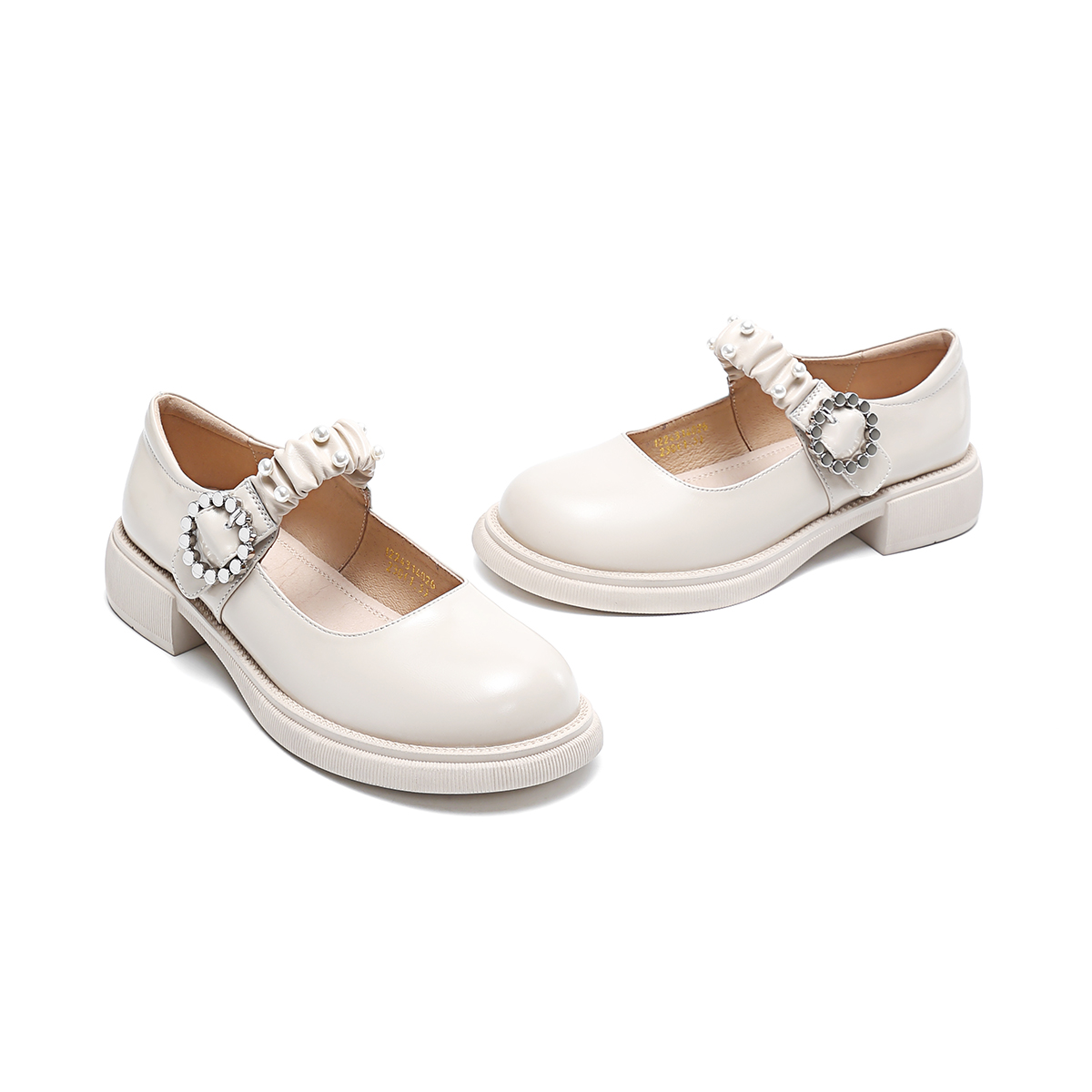 (W) Aokang Leather Round Toe Casual Flats 'Sweet CMFT Beige' 圖 4