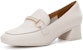 (W) Aokang Kasut Kulit Tumit Tebal Fesyen Slip-On Hujung Bulat 'Beige' 1224414050