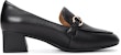 (W) Aokang Kulit Sepatu Leper Tumit Tebal 'Hitam' 1224414049