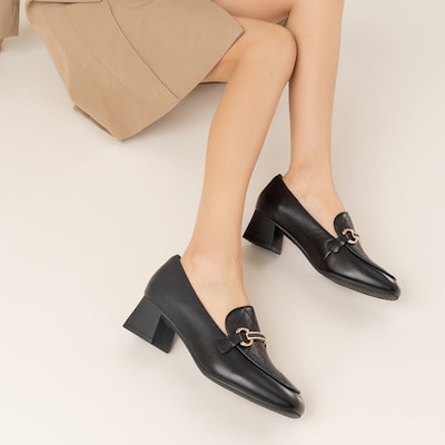 (W) 아오캉 가죽 라운드토 chunky 힐 슬립온 (블랙) 1224414049 Details for (W) 아오캉 가죽 라운드토 chunky 힐 슬립온 (블랙) 1224414049