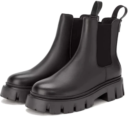 (W) Aokang Leren Rondneus Vetersluiting Halfhoge Chelsea Laars ''Zwart'' 1224914009 Order (W) Aokang Leren Rondneus Vetersluiting Halfhoge Chelsea Laars ''Zwart'' 1224914009