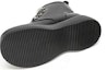 Shop (W) But Aokang Round Toe Martin Kulit Tumit Tebal Pertengahan Betis 'Hitam' 1224913043