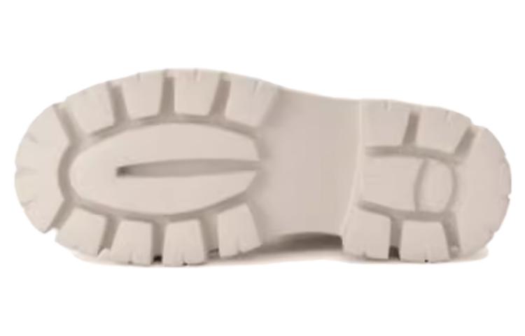 (W) Aokang Leather Round Toe Zip Mid-Calf Martin Boots 'White' 圖 5