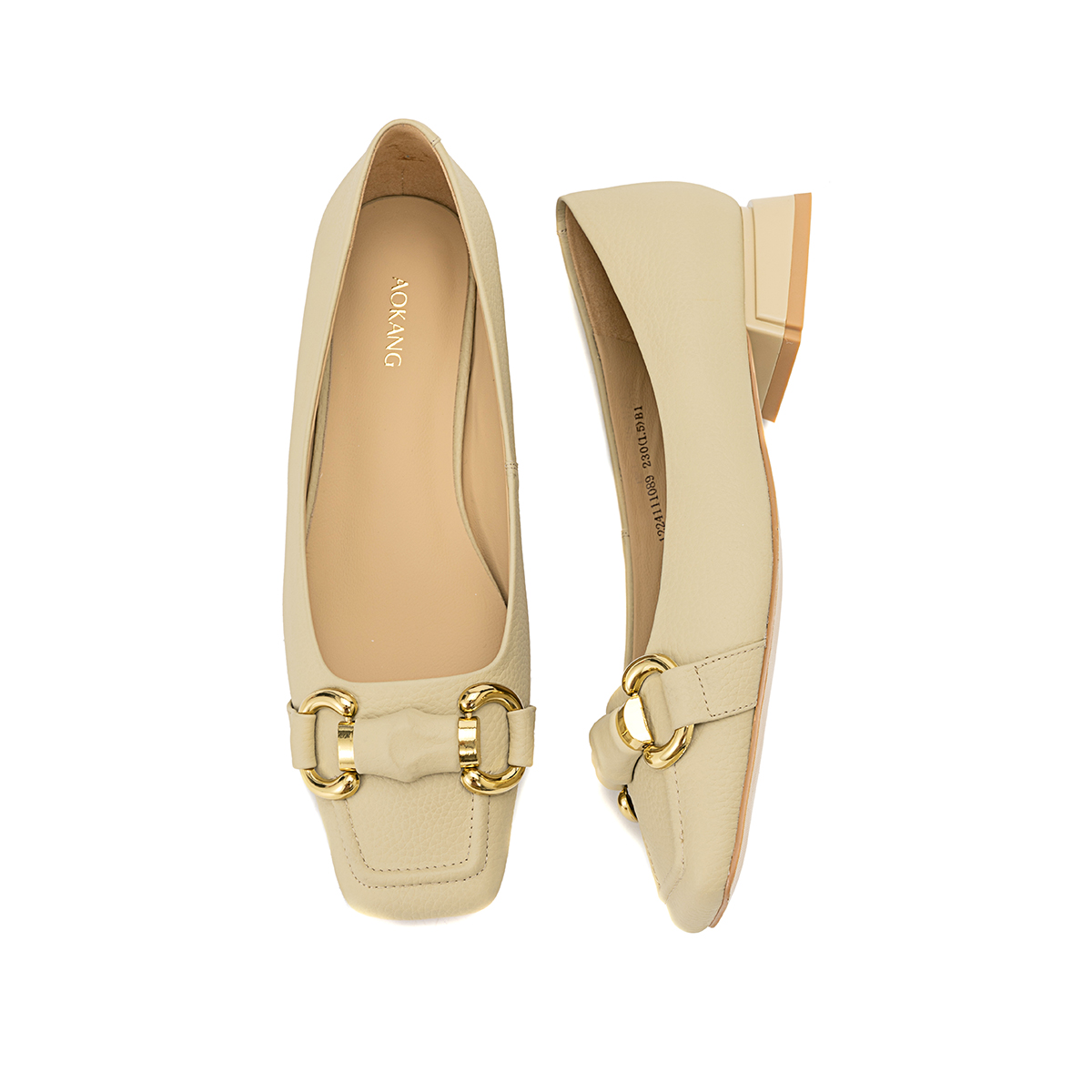 (W) Aokang Leather Slip-On 'CMFT Commute Versatile Casual Yellow' 圖 4