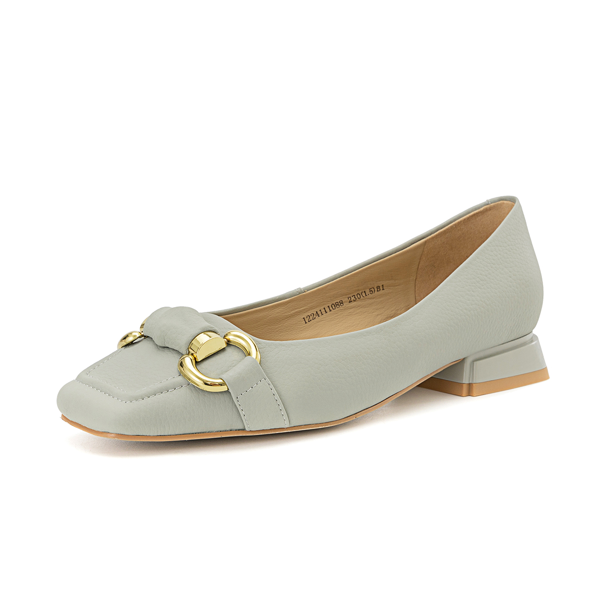 (W) Aokang Leather Slip-On 'Grey Green' 圖 2