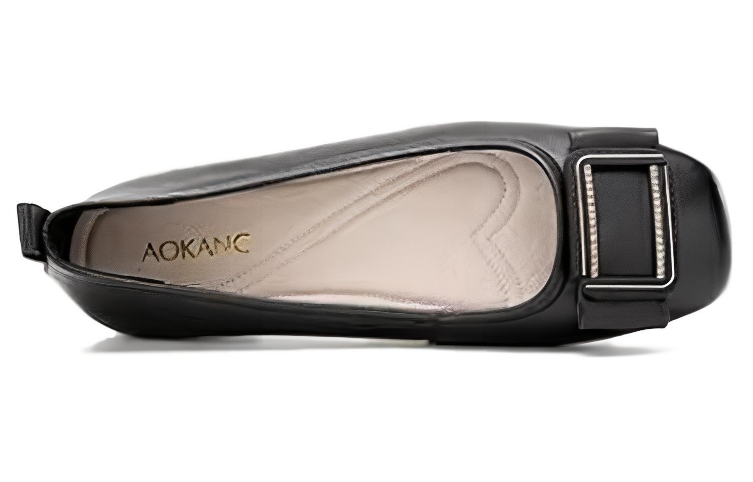 Shop (W) 아오캉 가죽 슬립온 캐주얼 (블랙) 1224221007