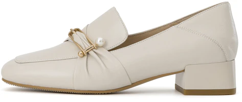 (Women) Aokang Leather Square-Toe 'Metallic Beige' 1234114007 (Women) Aokang Leather Square-Toe 'Metallic Beige' 1234114007