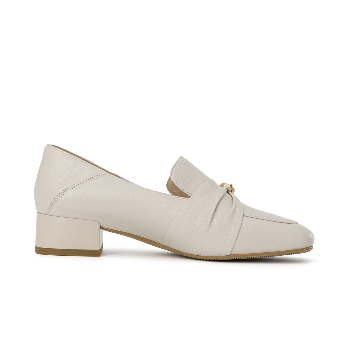 (W) Aokang Leather Square-Toe 'Metallic Beige' 圖 3