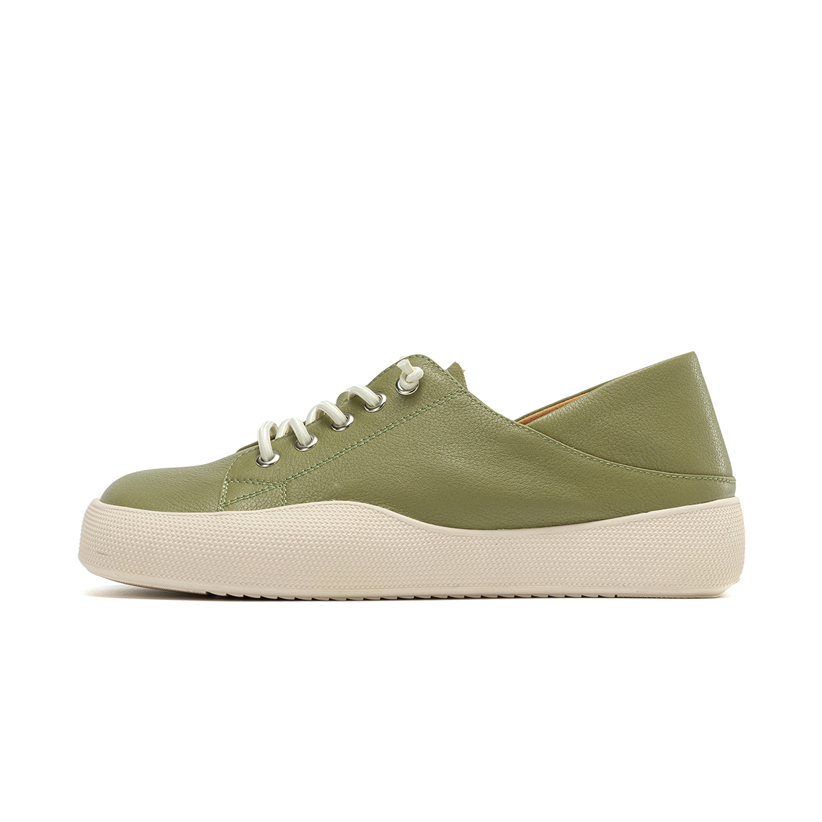 (W) Aokang Leather Square Toe 'Fashion Casual Flats'