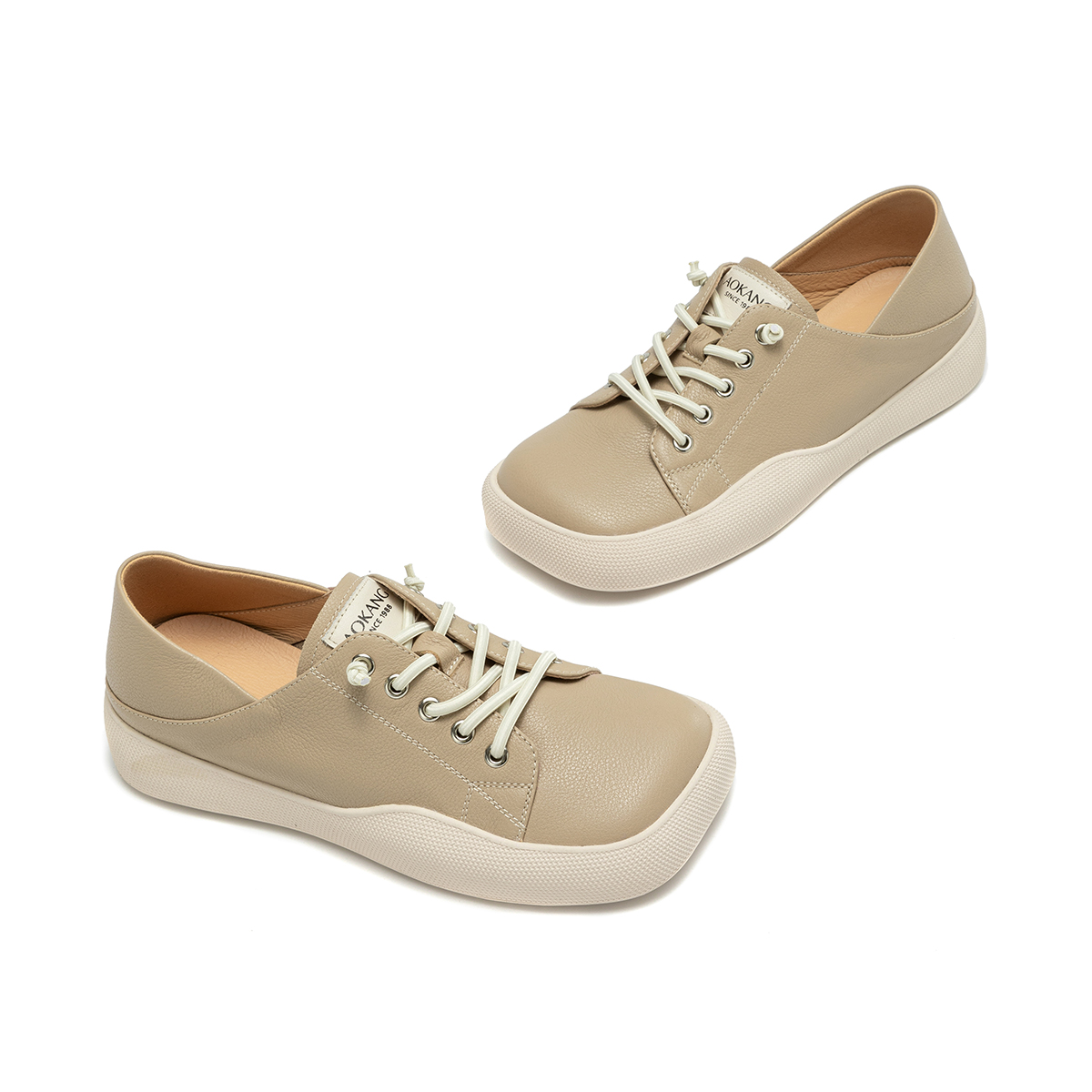 (W) Aokang Leather Square Toe 'Fashion Casual Flats' 圖 5