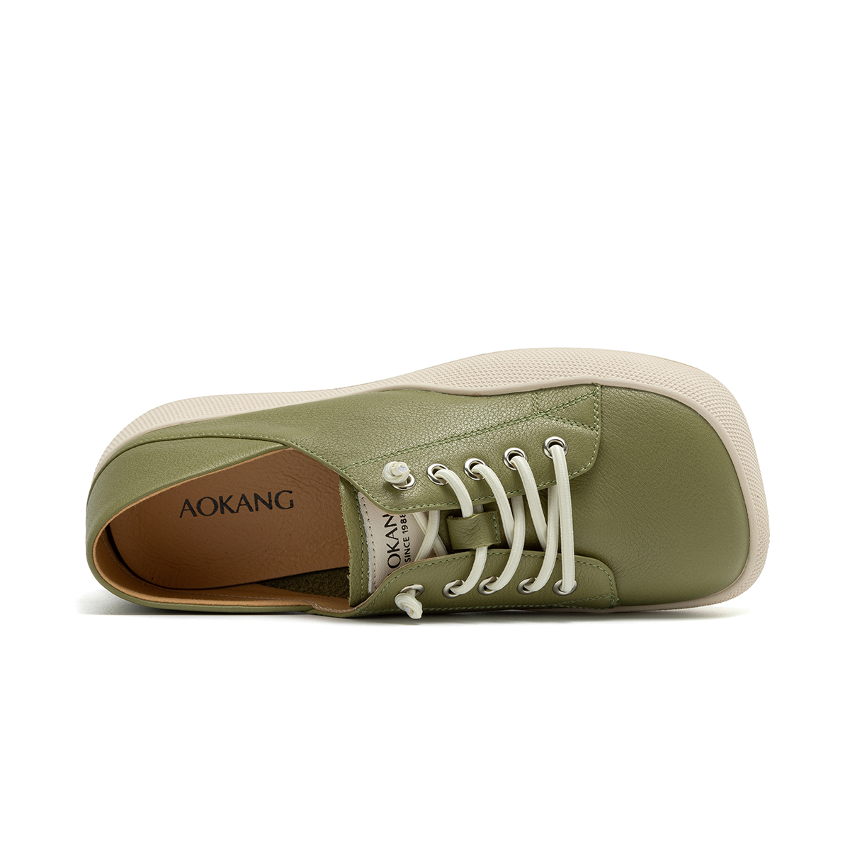 (W) Aokang Leather Square Toe 'Fashion Casual Flats' 圖 9