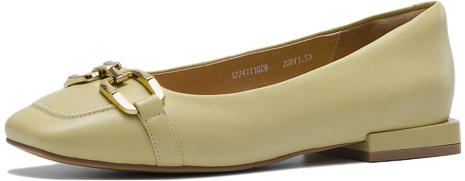 women-aokang-leather-square-toe-chunky-heel-casual-yellow-1224111029
