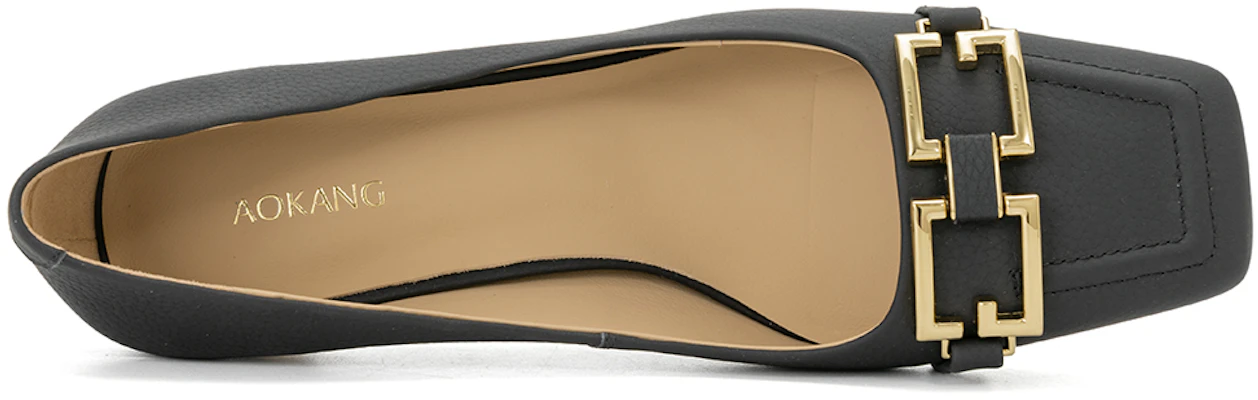 (W) 奥康黑色皮革方头舒适粗跟高跟鞋 1224111092 Lookbook (W) 奥康黑色皮革方头舒适粗跟高跟鞋 1224111092