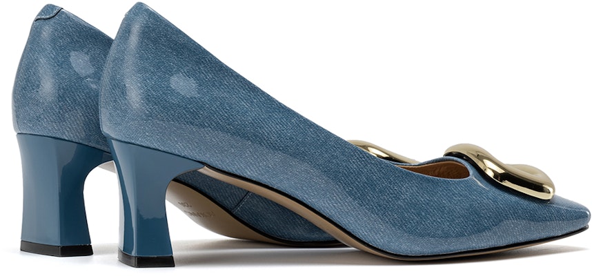 (Women) Aokang Leather Square Toe Slip-On Chunky Heel 5.5cm 'Comfort' 1234211053 9