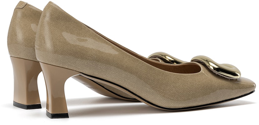 (Women) Aokang Leather Square Toe Slip-On Chunky Heel 5.5cm 'Comfort' 1234211053 2