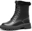 Order (W) But Martin Kulit Aokang Tapak Tebal Hujung Bulat Mid-Calf 'Hitam' 1214013037