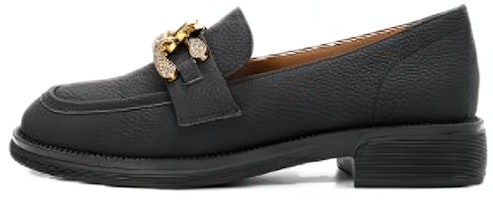 (Women) Aokang Loafer 'Black Artistic Casual' 1224414056 (Women) Aokang Loafer 'Black Artistic Casual' 1224414056