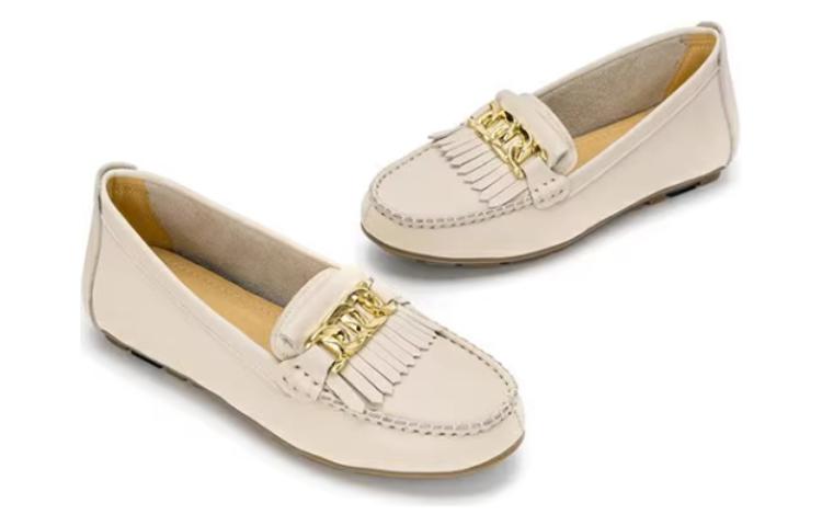 Shop (W) AOKANG 快適ベージュローファー (AOKANG Kaiteki Beeju Rōfā) 1234321047