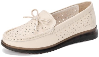 (Women) Aokang Loafer 'Fashion Hollow Beige' 1234321031 (Women) Aokang Loafer 'Fashion Hollow Beige' 1234321031
