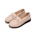 (W) Aokang Loafer 'Reka Bentuk Berongga Fesyen Beige' 1234321031