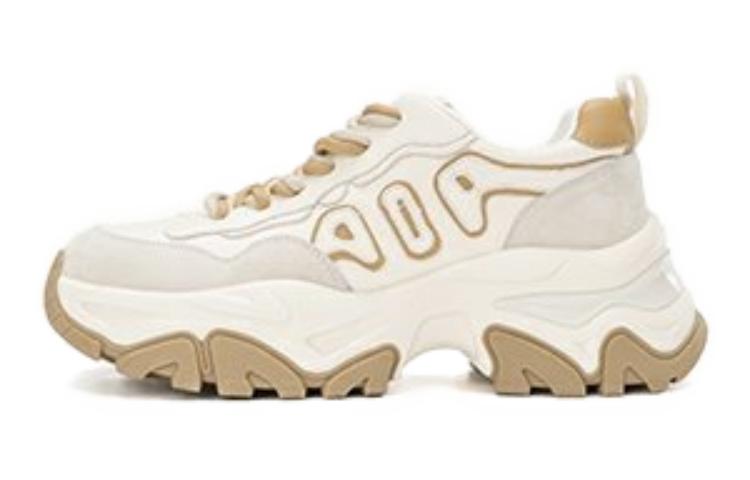 (Women) Aokang Low-Top 'Beige Apricot Colorblock' 1224432017