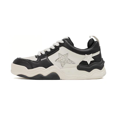 (W) Aokang Low-Top Lace-Up Sneakers 'Beige Black'