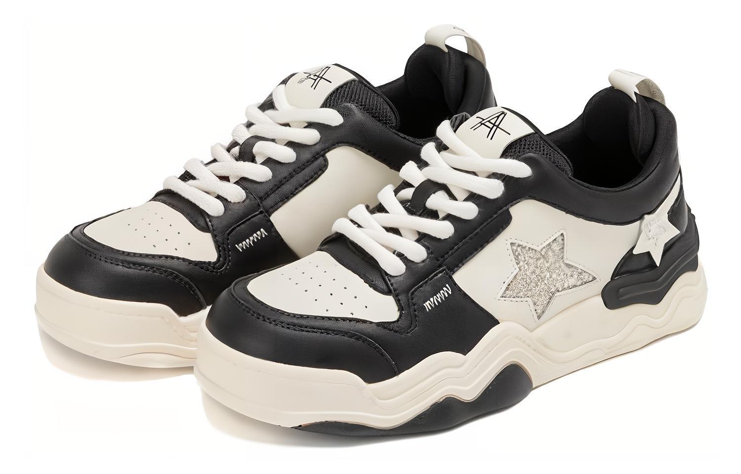 (W) Aokang Low-Top Lace-Up Sneakers 'Beige Black' 圖 3