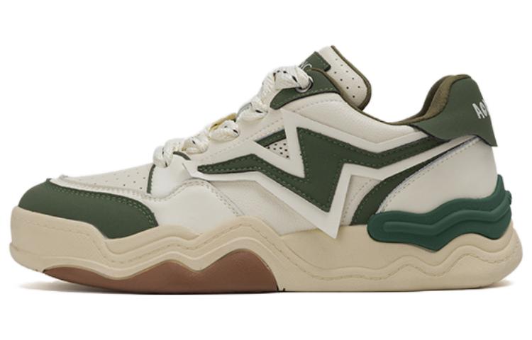 (W) Aokang Low-Top Skate Shoes 'Cream Green Lightning'