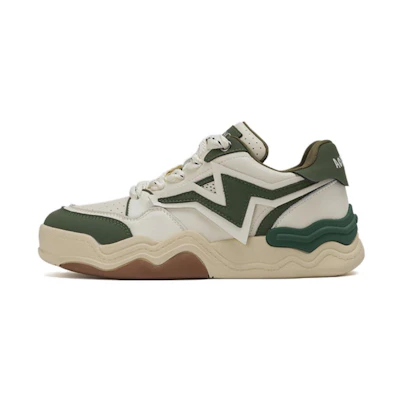 (W) Aokang Low-Top Skate Shoes 'Cream Green Lightning'