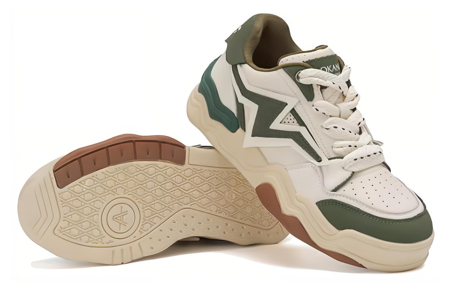 (W) Aokang Low-Top Skate Shoes 'Cream Green Lightning' 圖 4