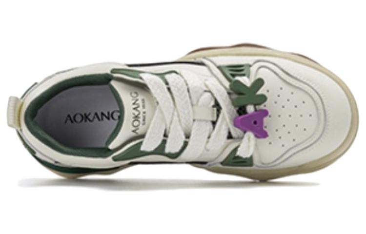 (W) Aokang Low-Top Sneakers 'Beige Green Colorblock' 圖 3